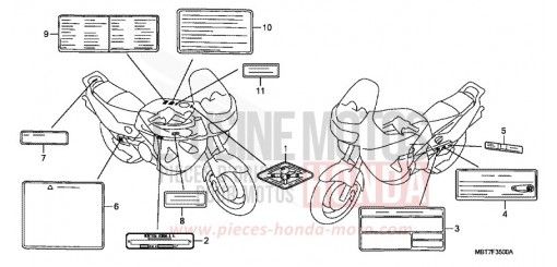 CAUTION LABEL (XL1000V7,8,9/VA7,8,9) XL1000V7 de 2007